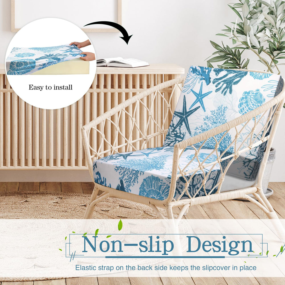Newwiee lifestyle scene on patio showing covers protecting cushions during gathering