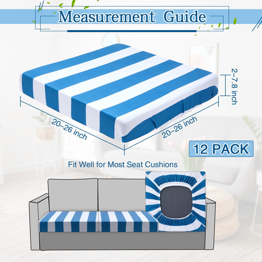Newwiee cushion cover next to ruler showing fit for 20–27 inch cushions