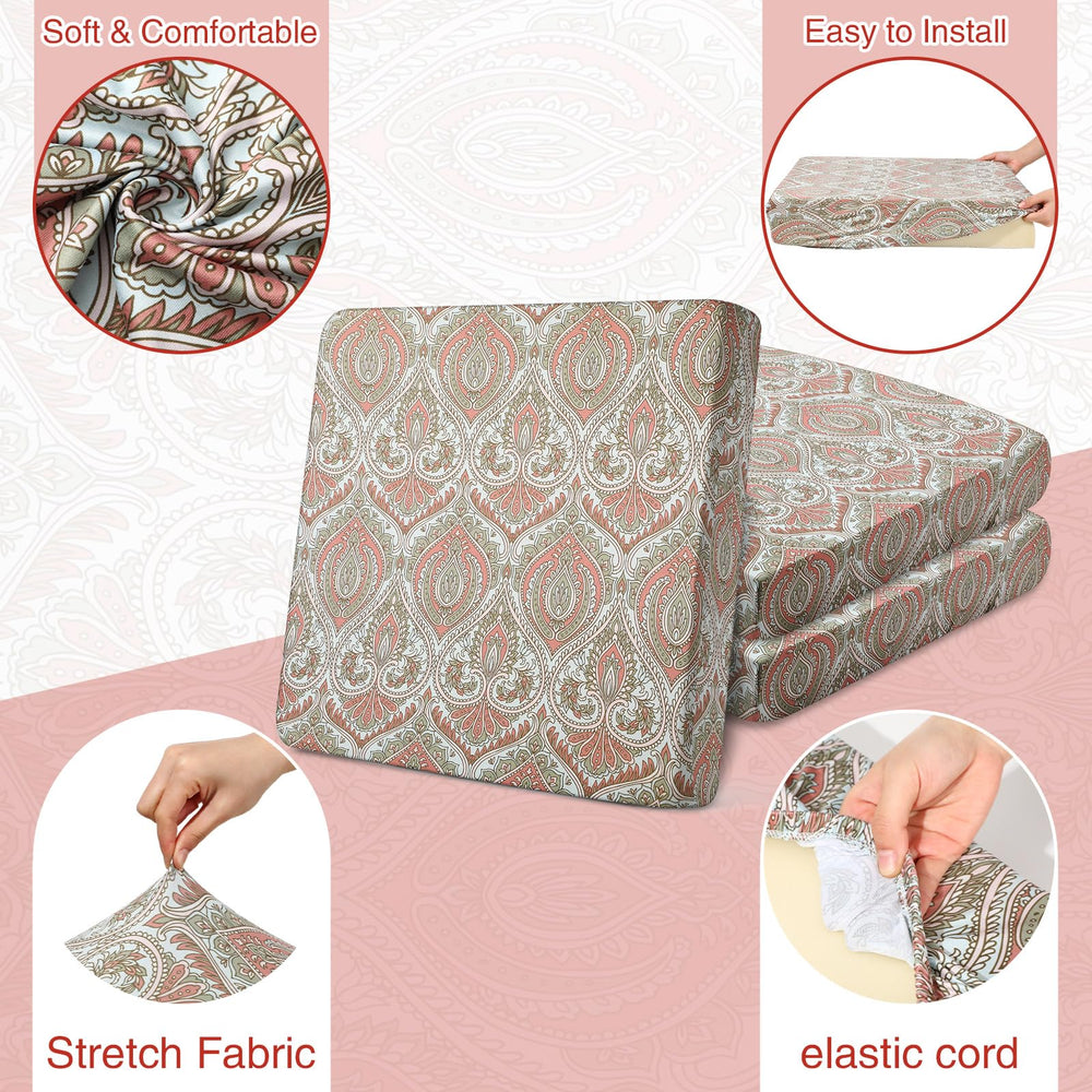 Newwiee covers next to ruler showing fit range benefit for cushion sizing