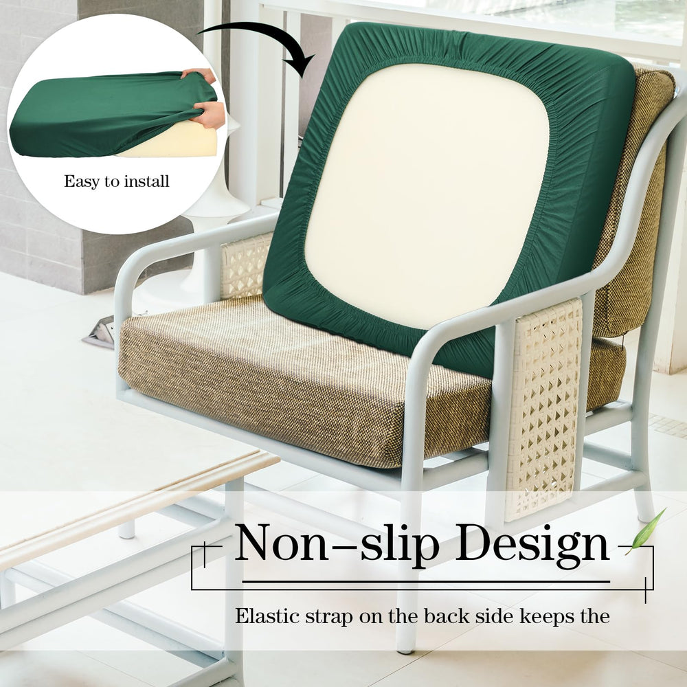 Newwiee cushion cover with tape measure demonstrating fit range and sizing