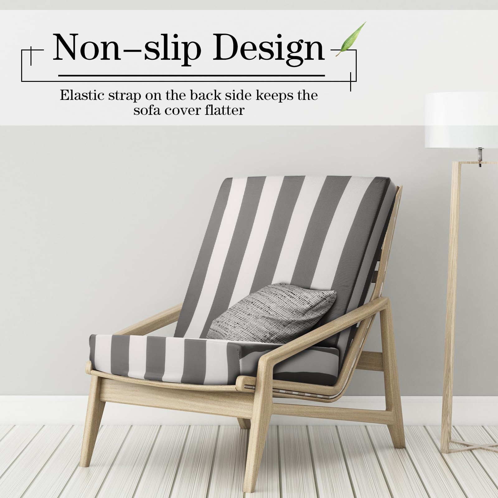 Newwiee size scale with ruler showing fit range for 20–27 inch cushions