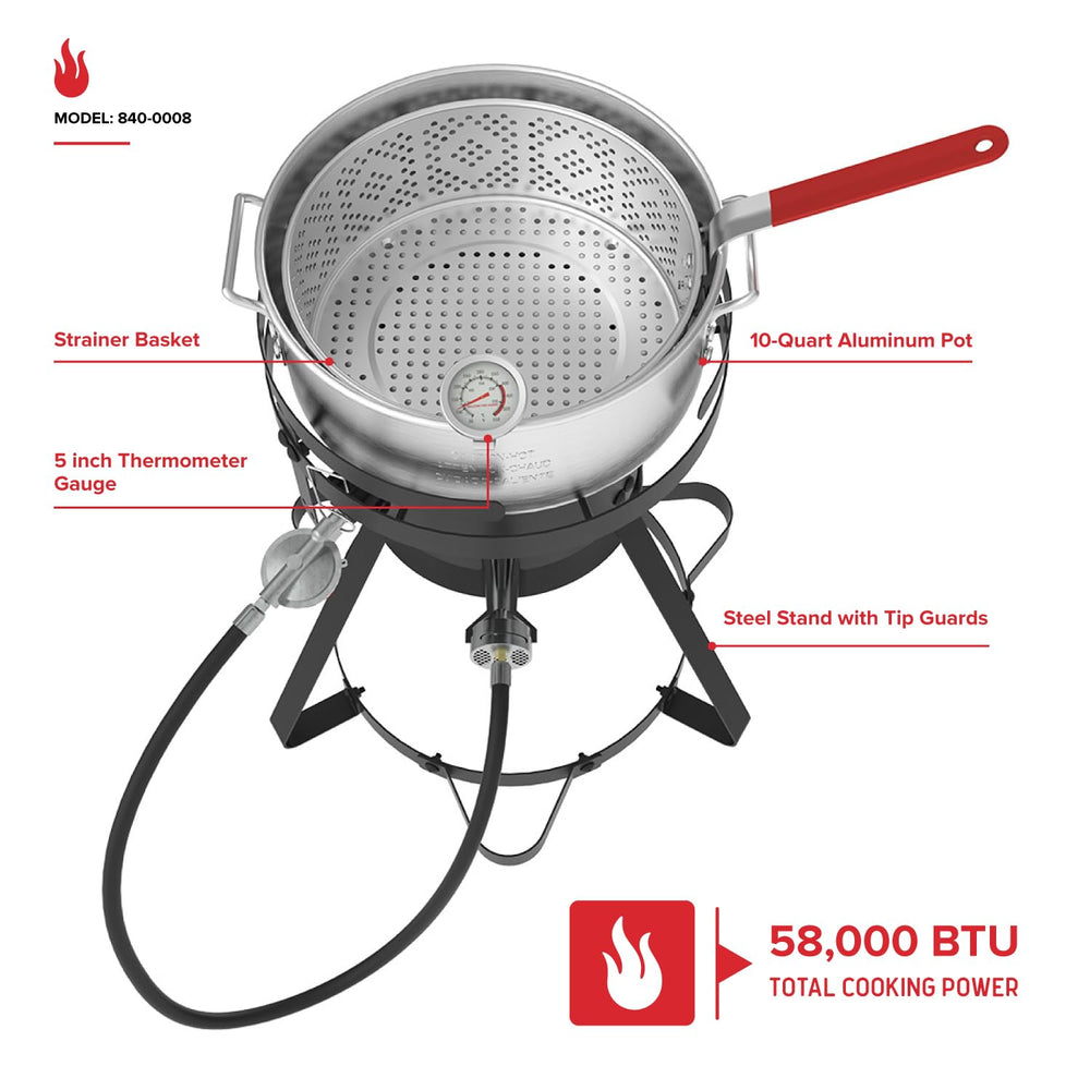 Nexgrill aluminum pot closeup highlighting lightweight construction and quick heating