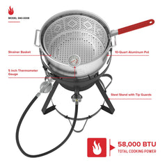 Nexgrill aluminum pot closeup highlighting lightweight construction and quick heating