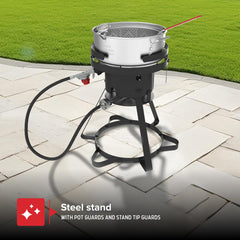 Nexgrill burner flame shot showing high 58,000 BTU heat for rapid preheat