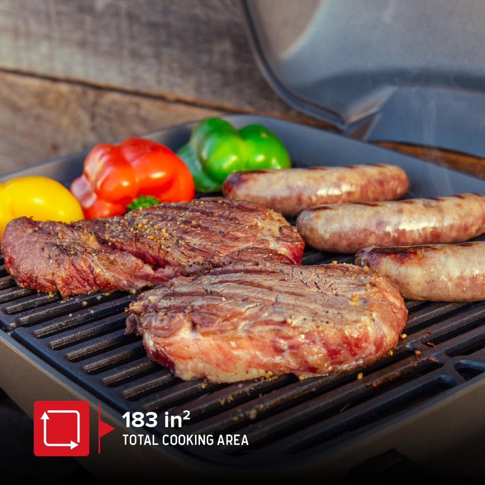 Nexgrill cast-iron grates with clear sear marks and improved flavor