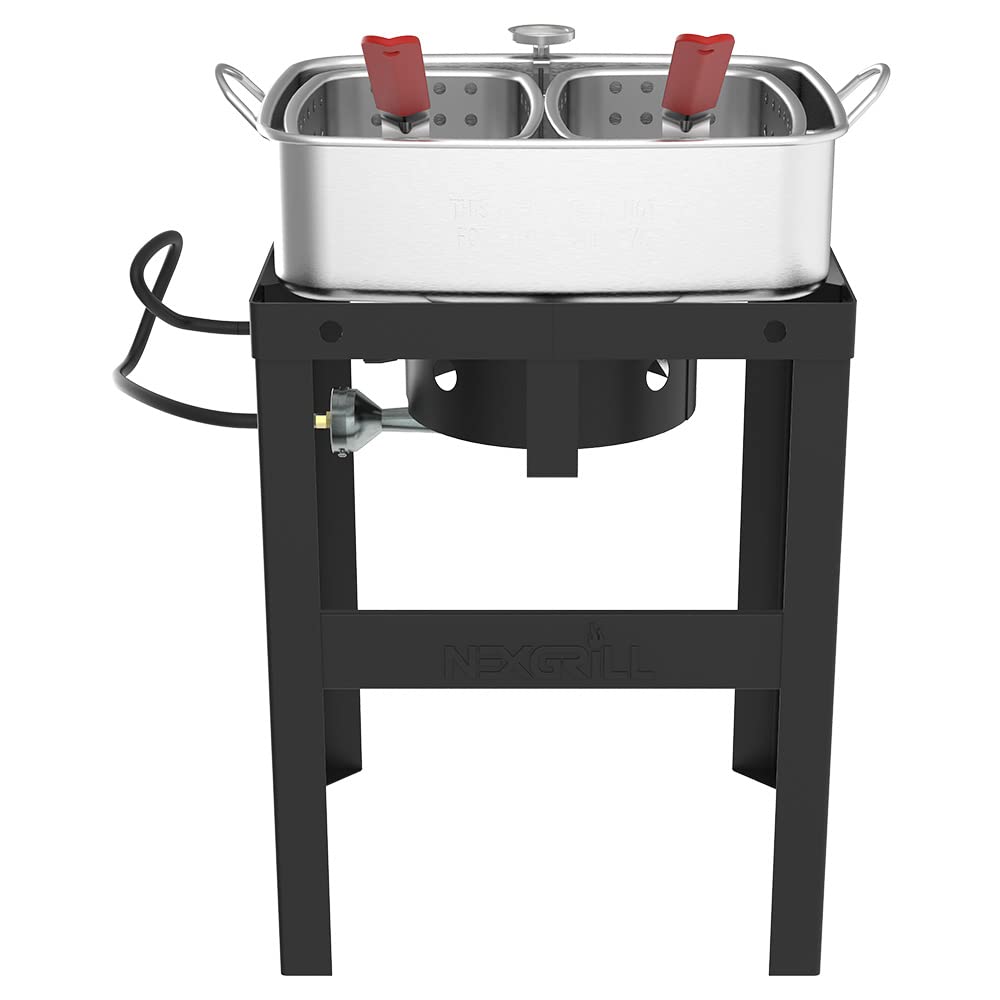 Nexgrill front view pot and stand showing durable construction and fast heating