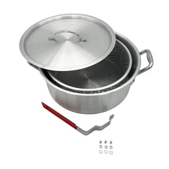 Nexgrill pot in use frying chicken wings demonstrating even heating and crisp results