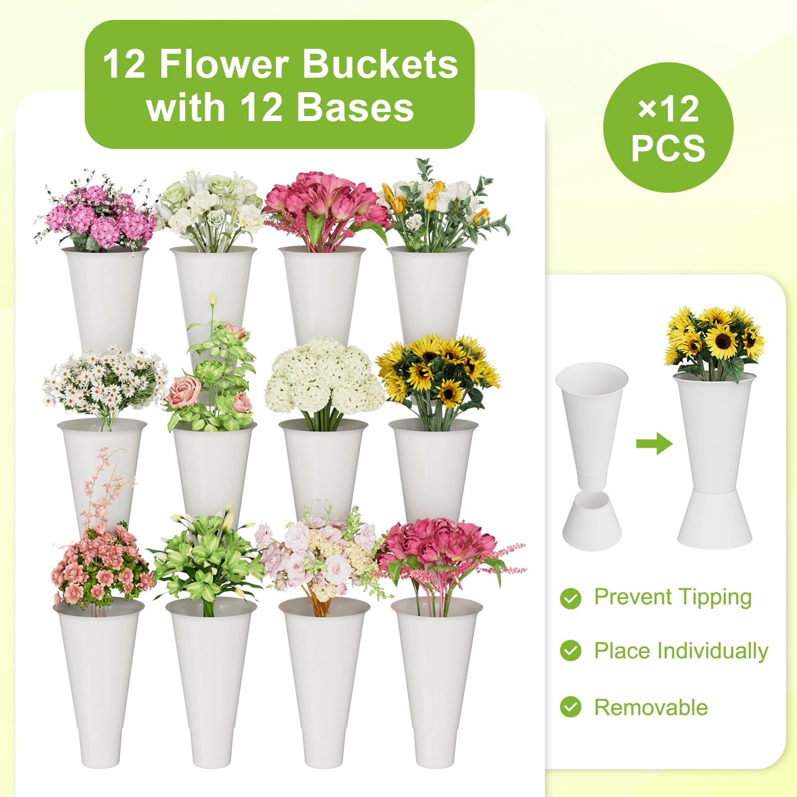 NEYCIL styled at a wedding aisle demonstrating elegant portable floral display