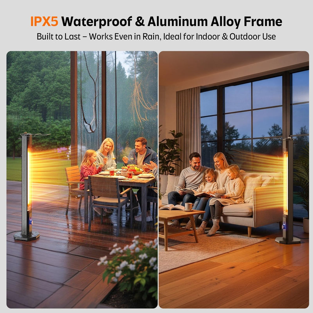 Nfccra weatherproof label and IPX5 rating showing outdoor durability benefit