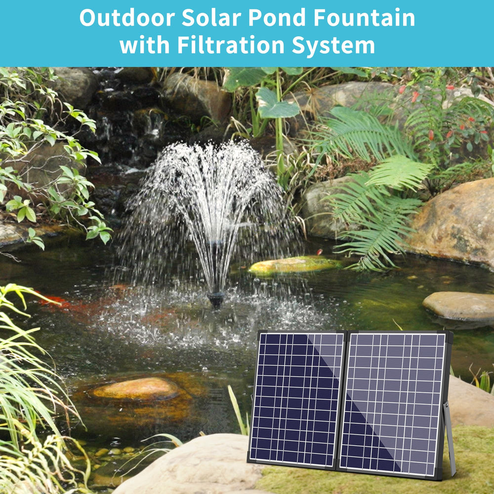 NFESOLAR filter media with bio-balls and ceramic rings highlighting natural filtration