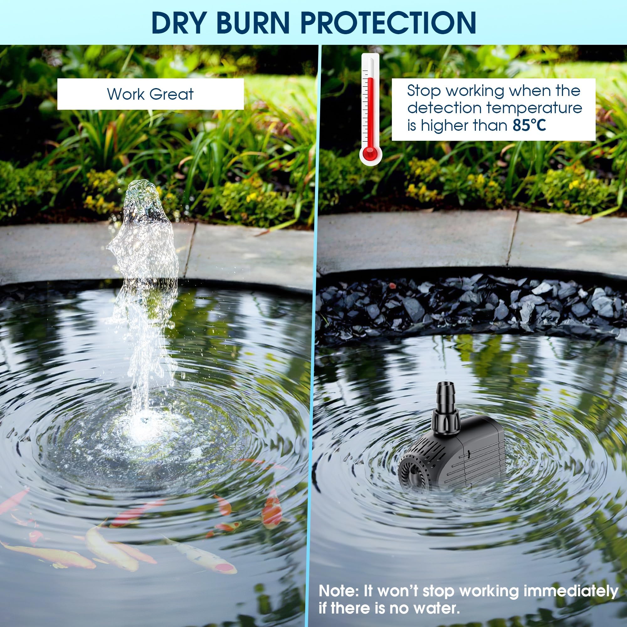 NFESOLAR in outdoor fountain setting illustrating aesthetic and performance benefit