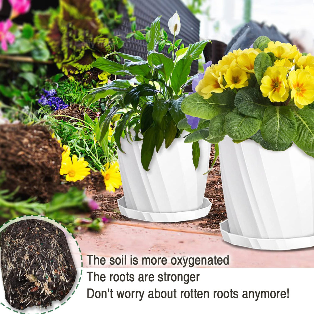 NGTTXTX five pots arranged on patio table demonstrating cohesive group styling
