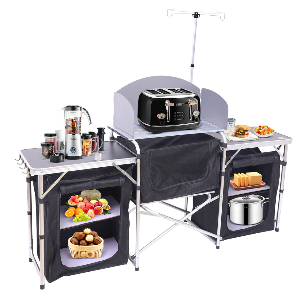 Nice C folded camping table compact carry size for easy transport and storage