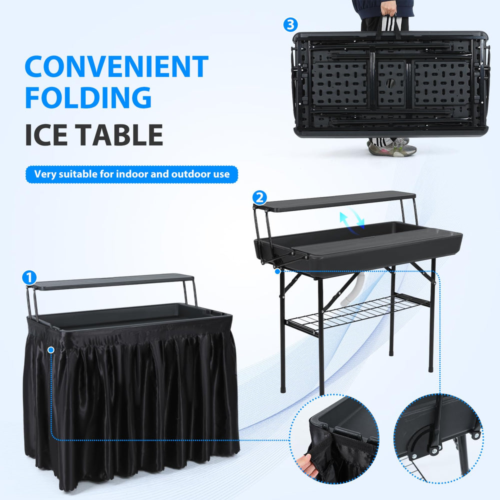 Nice C in-use party setting displaying beverage service and guest convenience