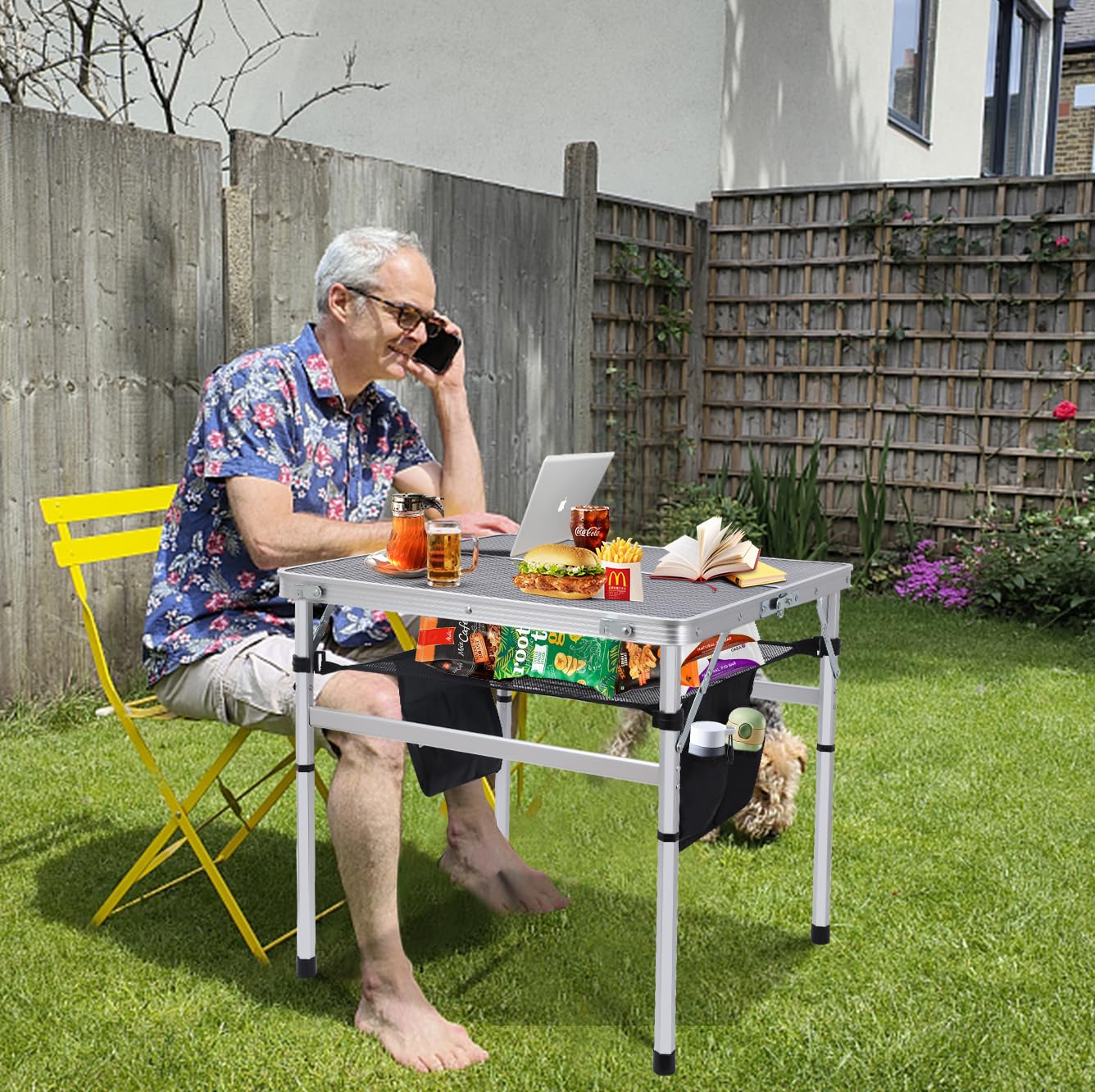 Nice C table used at an outdoor picnic on grass for portable dining