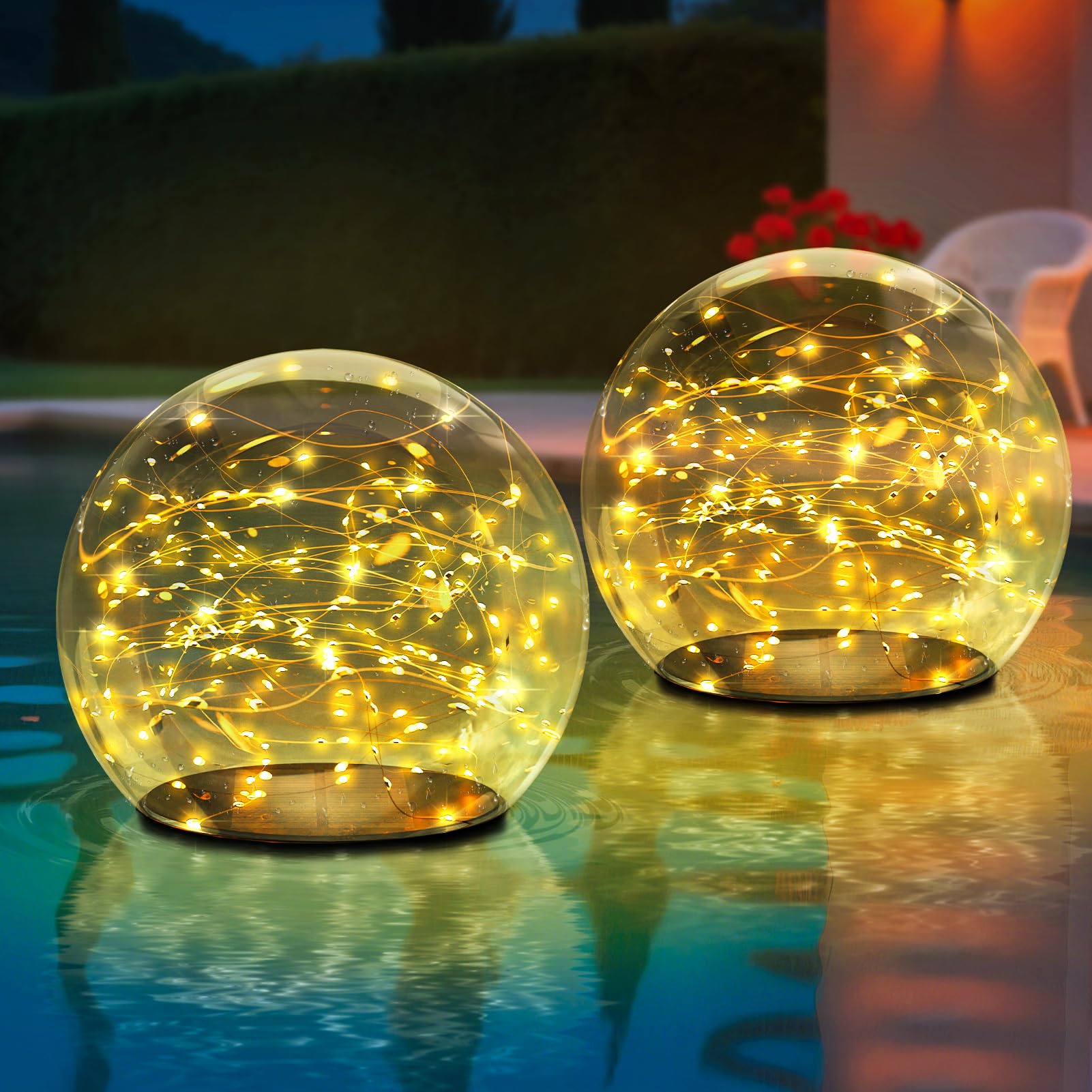 NiceBuy front view of floating lights showing design and easy setup