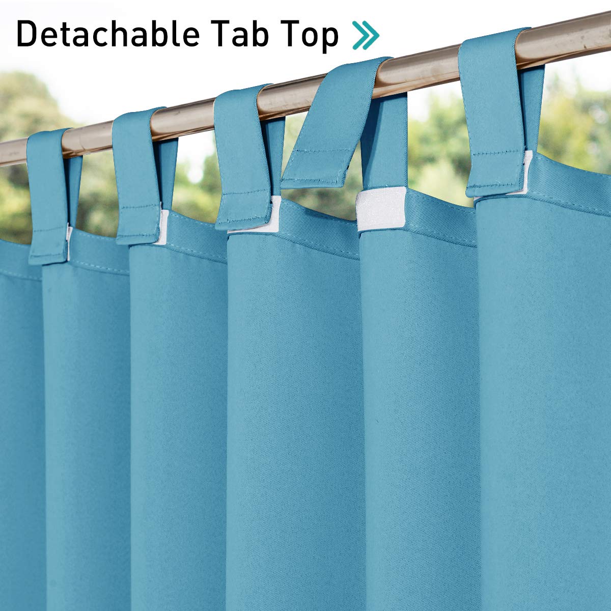 NICETOWN detailed triple-weave fabric texture showing waterproof protection