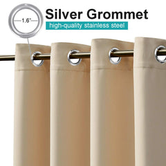 NICETOWN close-up of stainless steel grommet making installation smooth and durable