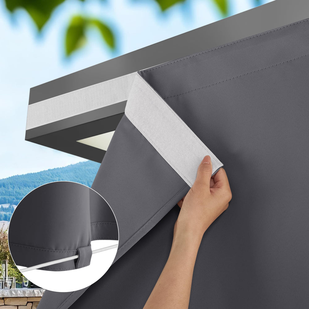 NICETOWN folded set with hardware showing included screws and tapes