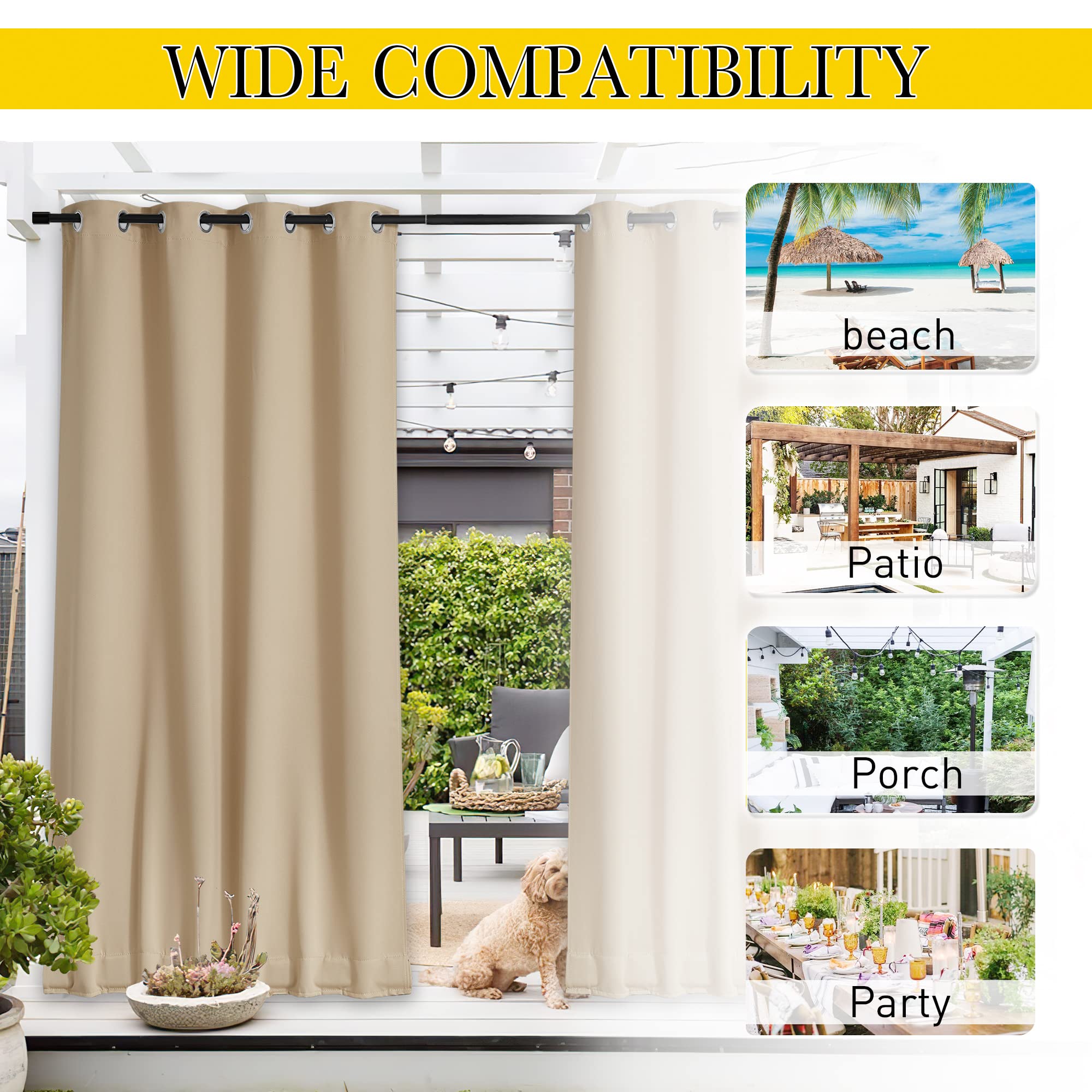 NICETOWN curtain beside chair showing true scale for proper fit and coverage benefit