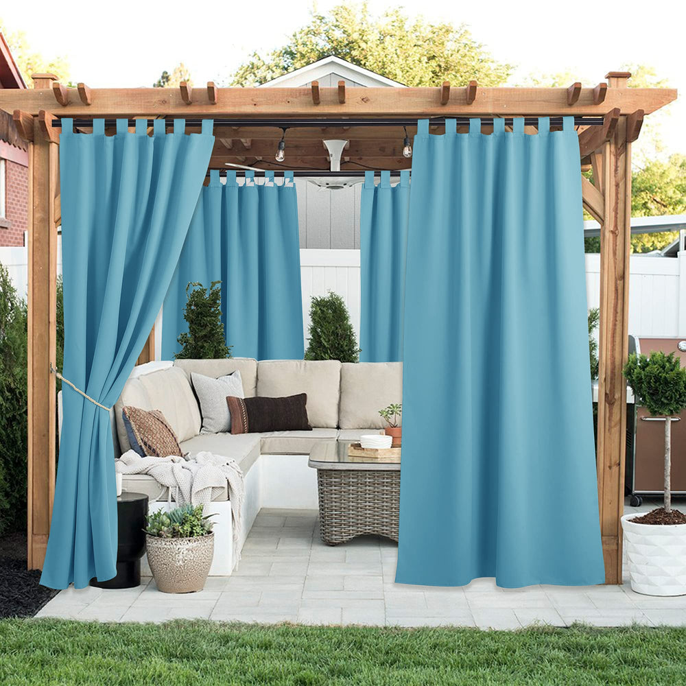 NICETOWN close-up of detachable sticky tab top for easy hanging