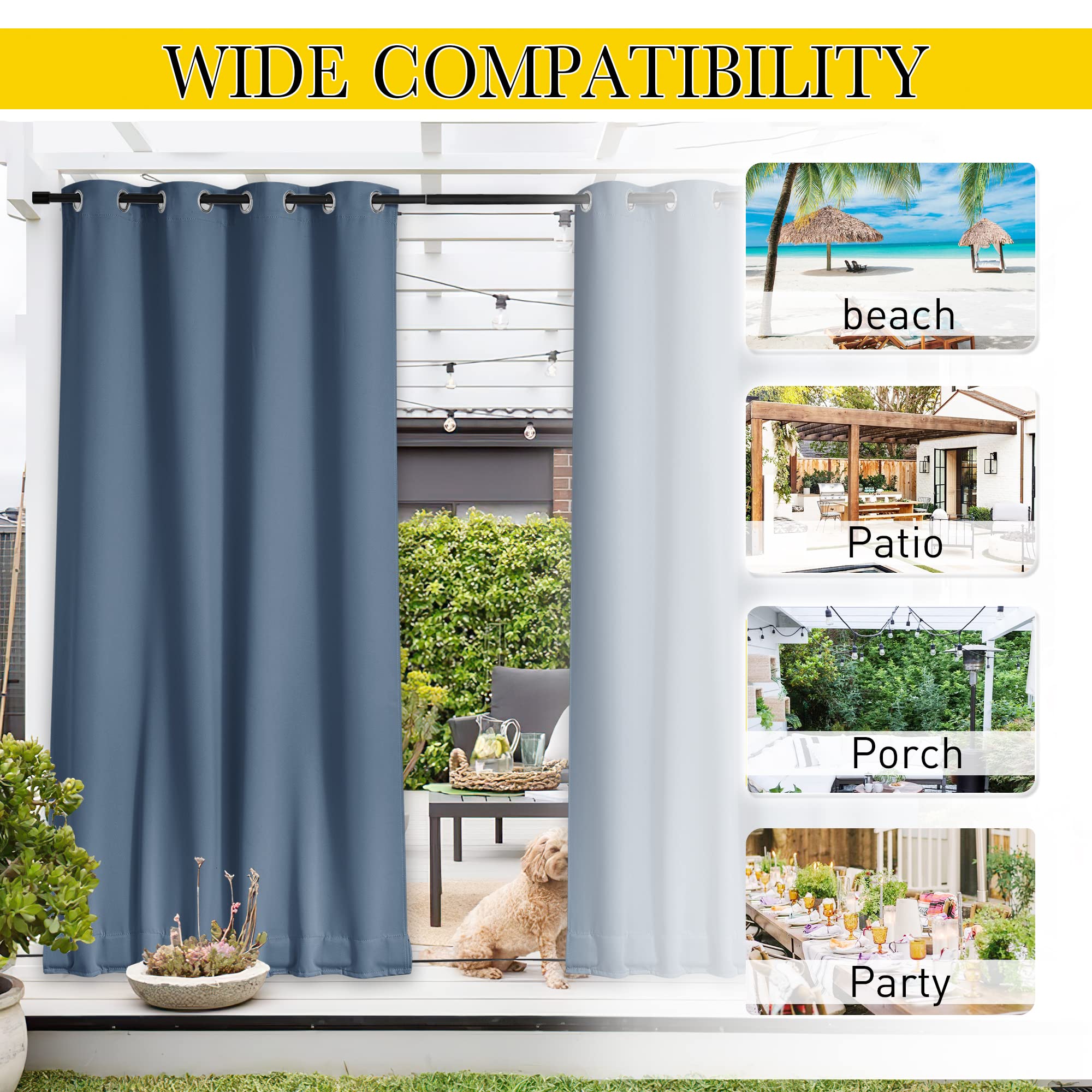 NICETOWN installed on a patio demonstrating shade, privacy, and sun protection