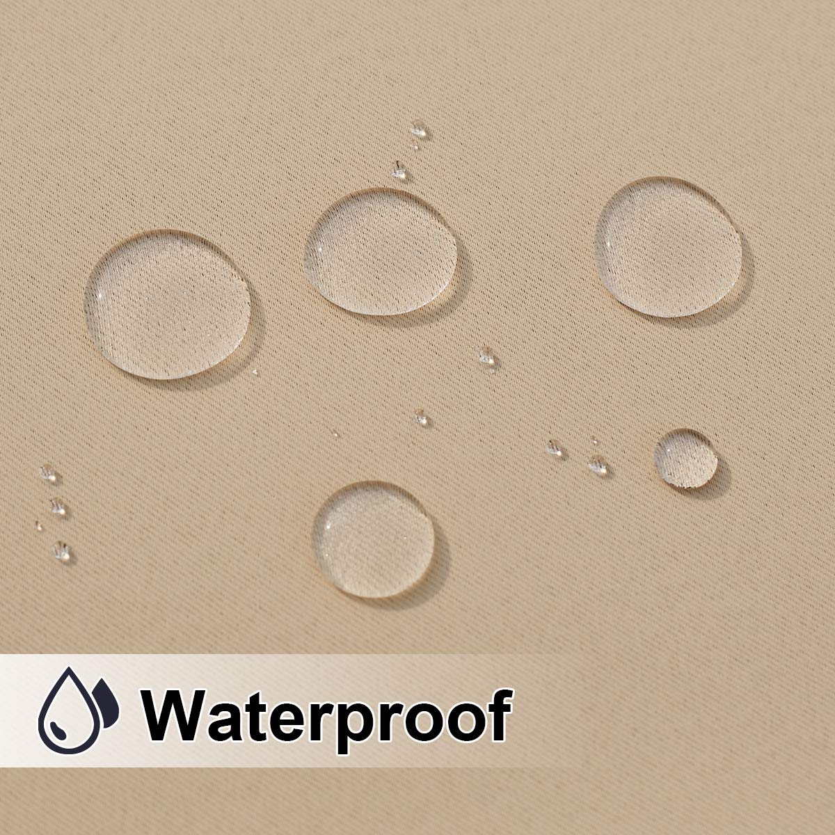 NICETOWN triple-weave fabric texture close-up showing waterproof protection benefit