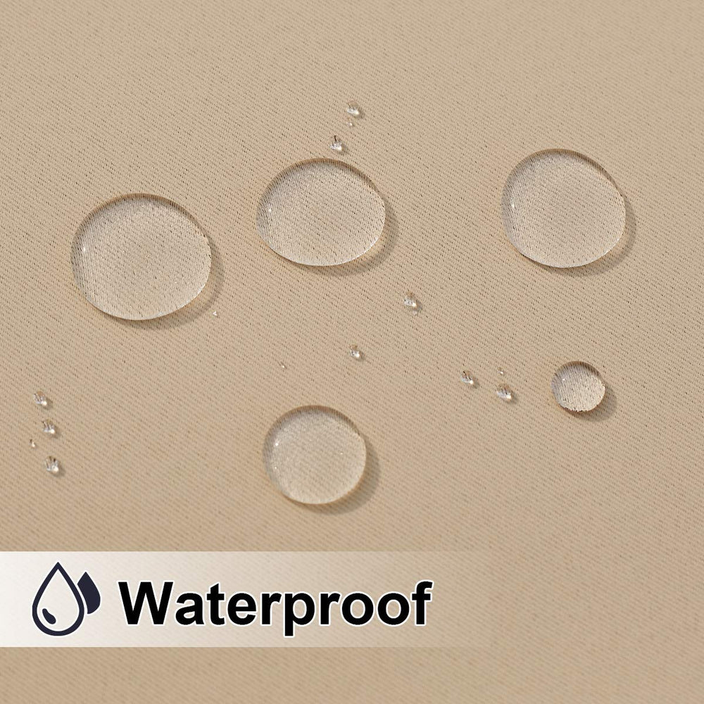 NICETOWN triple-weave fabric texture close-up showing waterproof protection benefit