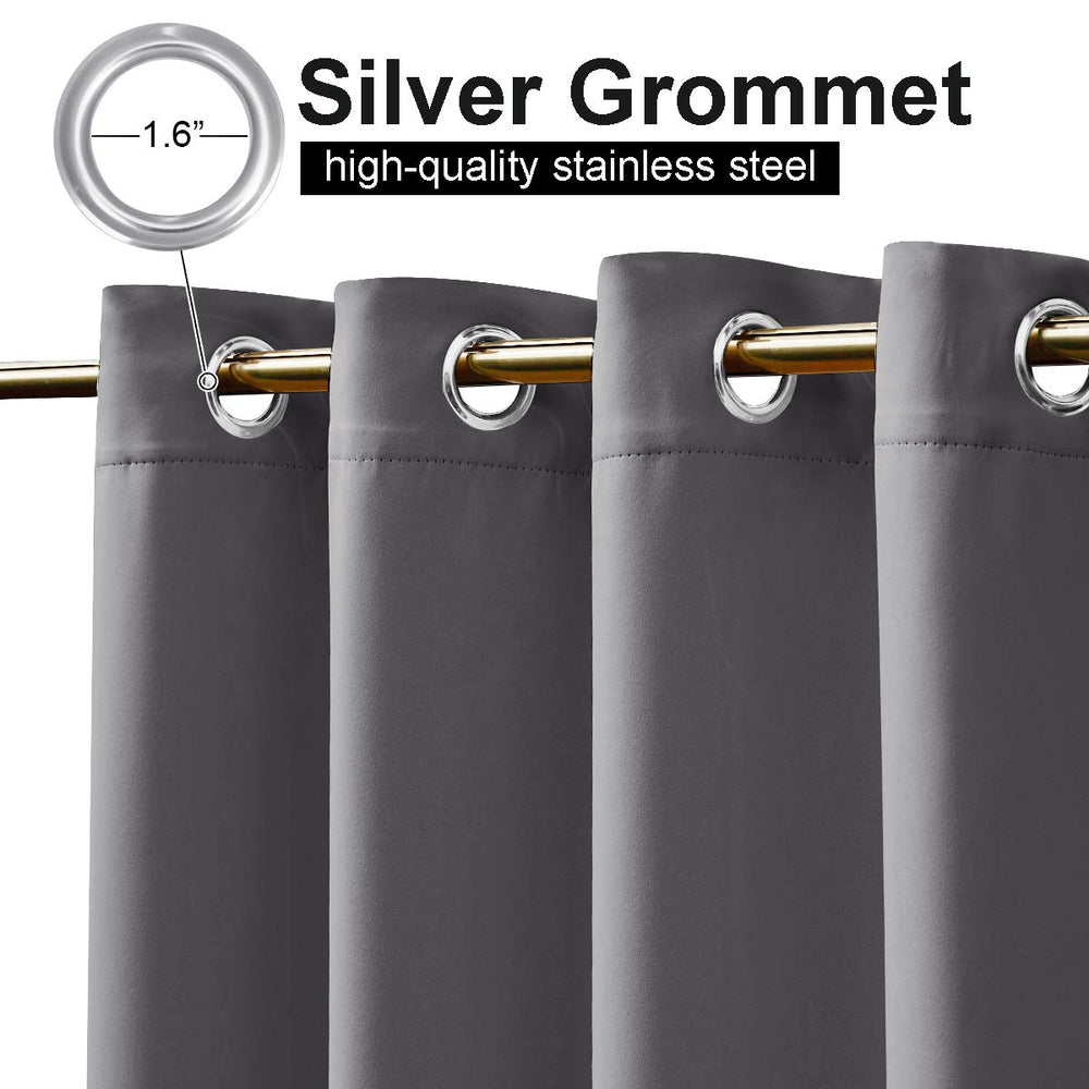 NICETOWN stainless steel top grommets close-up resisting rust and wear
