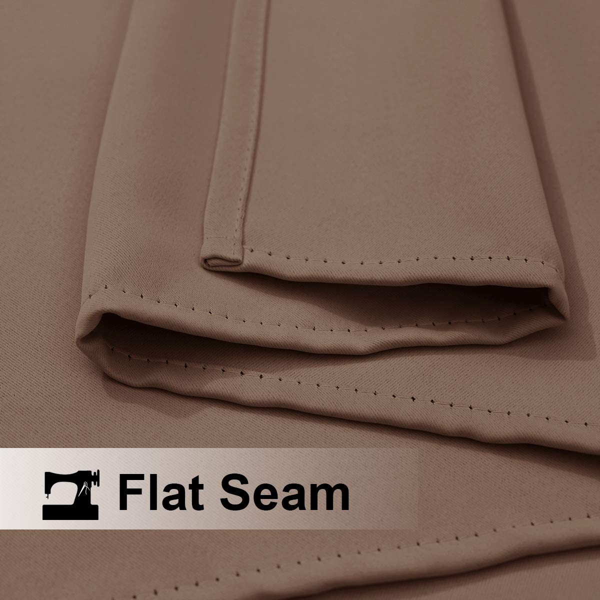 NICETOWN care label and seam close-up indicating easy machine wash care