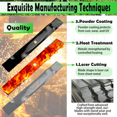NICHEFLAG blade profile side view illustrating mulching lift for improved clipping flow