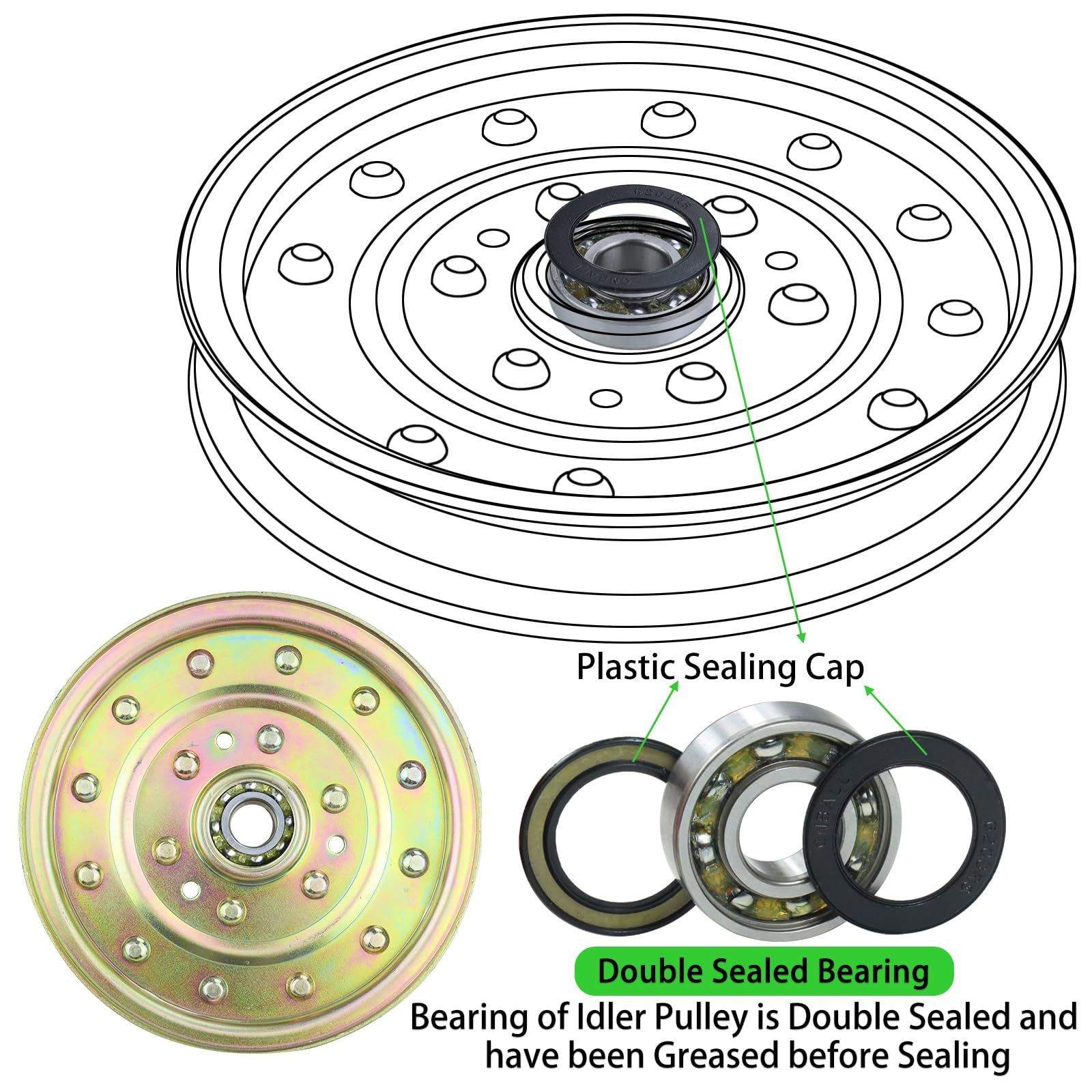 NICHEFLAG side profile highlighting pulley thickness for enhanced longevity