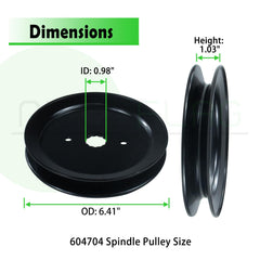 NICHEFLAG spindle pulley side view with measurements for accurate belt alignment benefit
