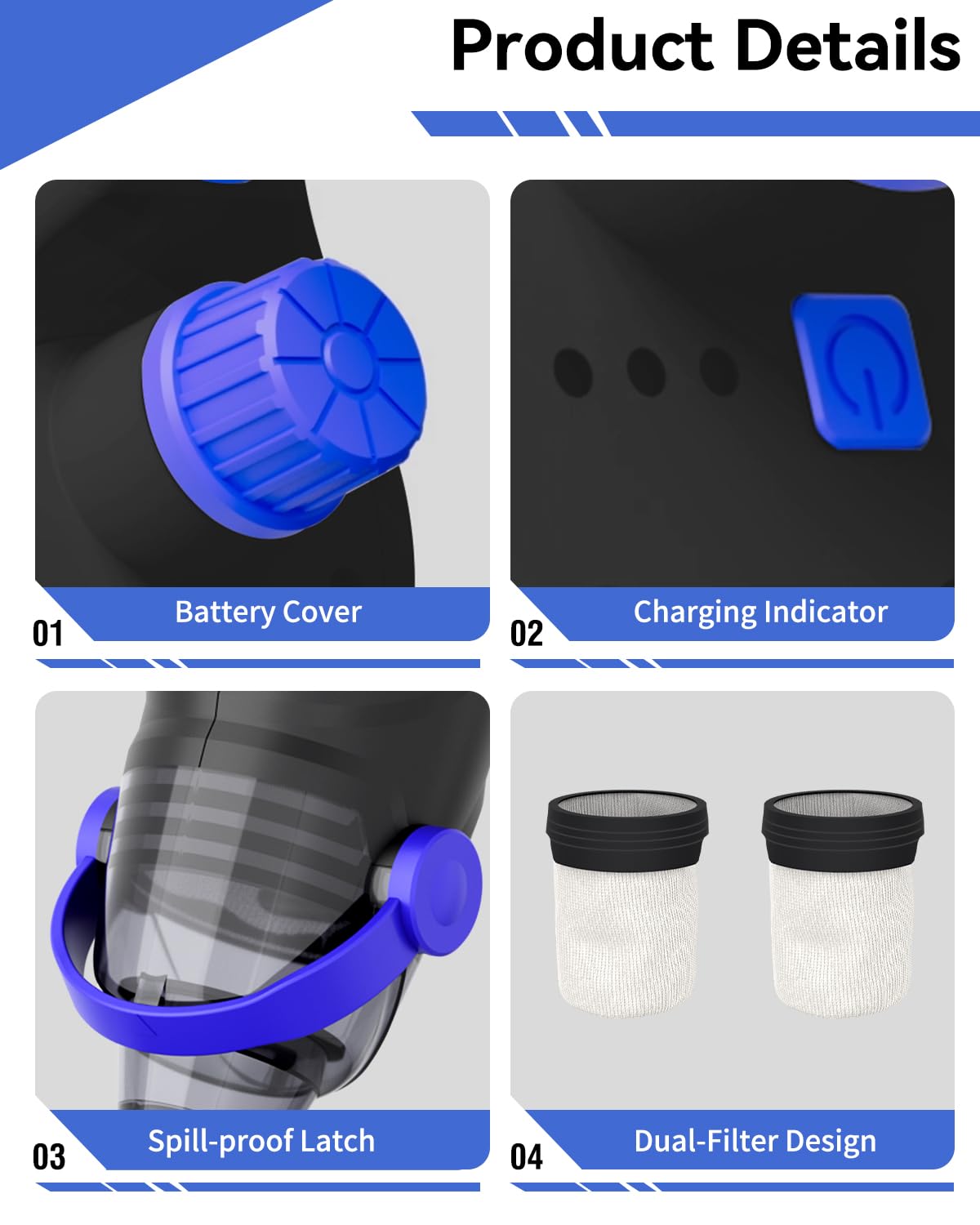 nichro battery and charging port highlighting long runtime