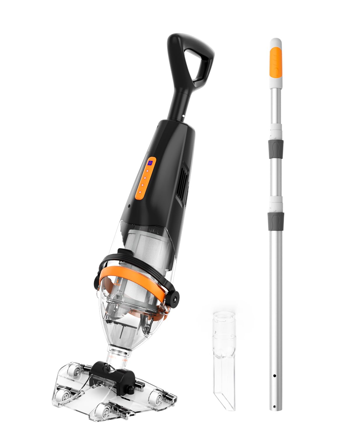 nichro front view of pool vacuum showing compact design and easy handling