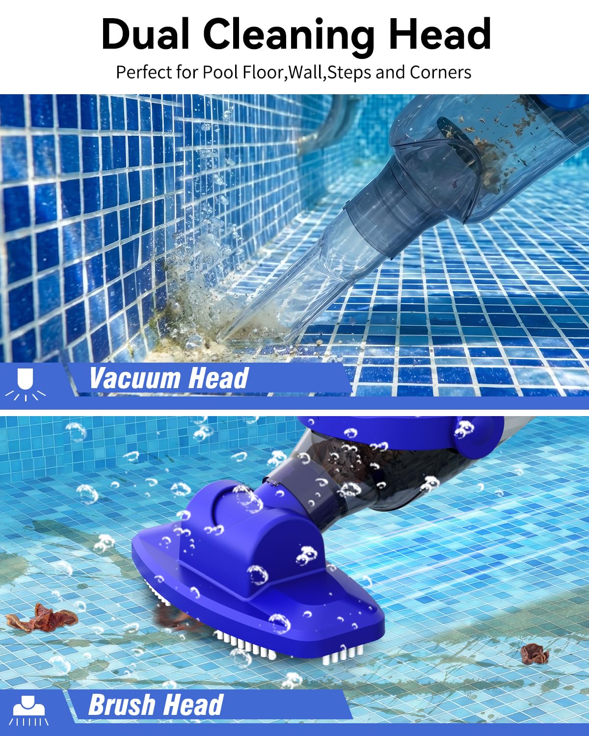 nichro mini corner head detail reaching pool step seams for precise cleaning