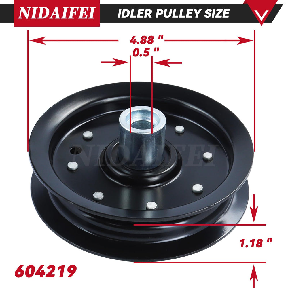 NIDAIFEI 604219 close-up of pulley edge to confirm OEM-like dimensions