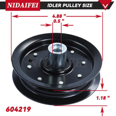 NIDAIFEI 604219 close-up of pulley edge to confirm OEM-like dimensions