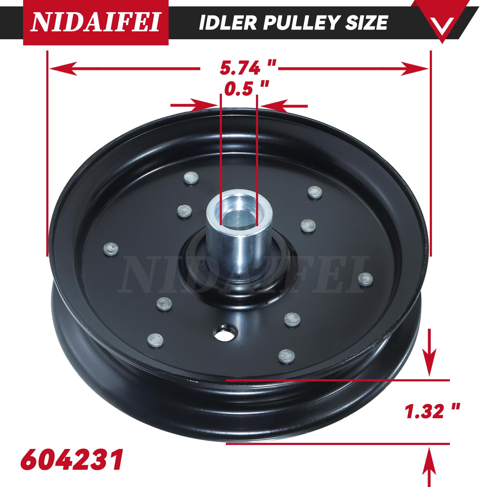 NIDAIFEI side profile of all pulleys mounted illustrating stack height match
