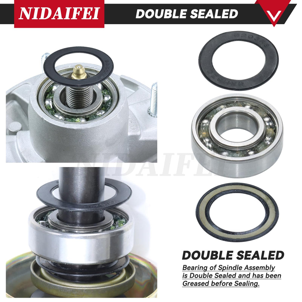 NIDAIFEI side profile of spindle and pulley showing compact, durable design