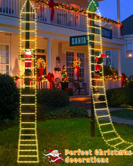 Nielfoi 10ft ladder draped on tree illustrating vertical coverage