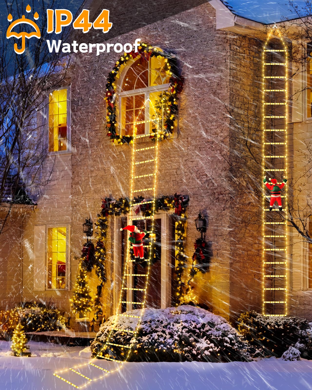 Nielfoi ladder lights framing a doorway creating welcoming ambiance