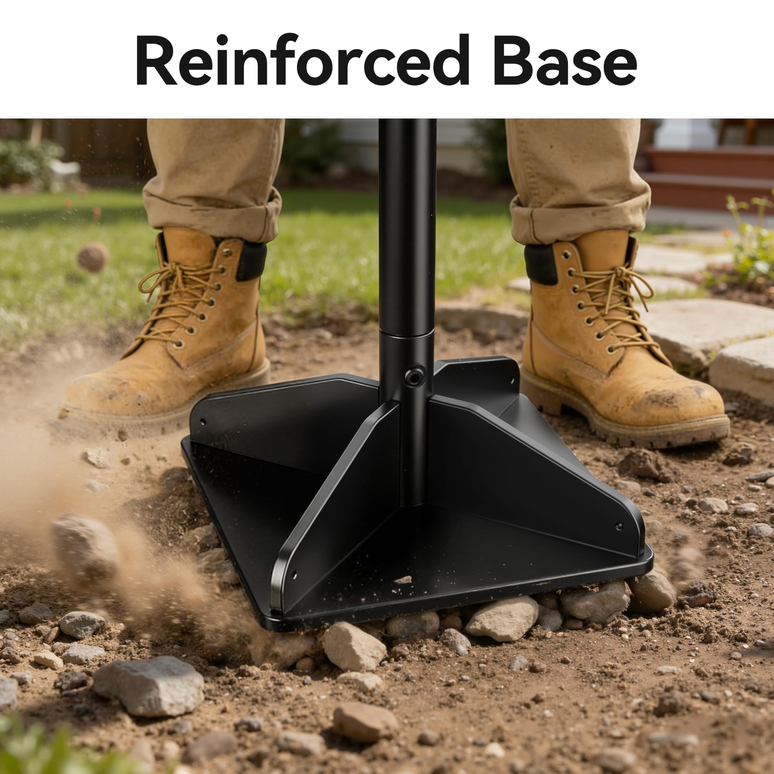 niffgaff side profile assembled tamper illustrating length and balanced weight distribution