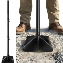 niffgaff front view of 8x8 steel tamper showing compact sturdy construction and durability