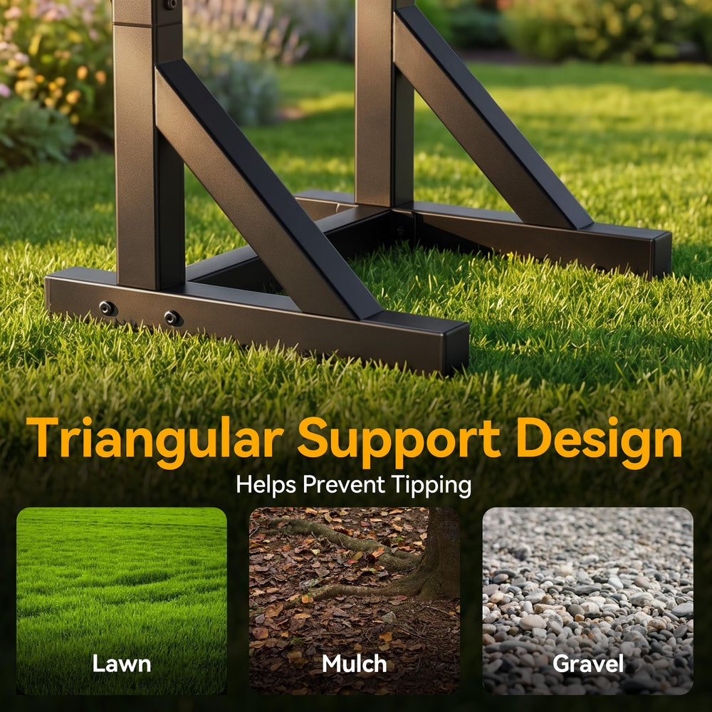 niffgaff next to paver showing size and stability for level-surface placement