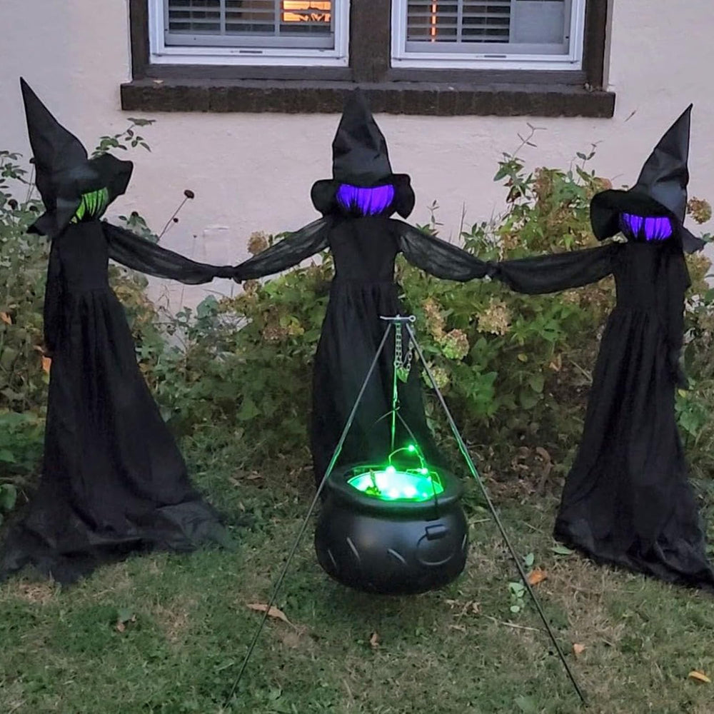 NIGHT-GRING cauldron with person for scale showing generous size