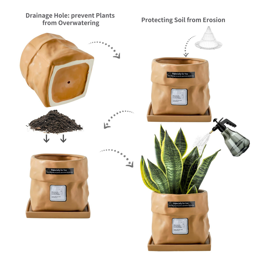 Nihow drainage hole detail with clean edge, prevents overwatering and root rot