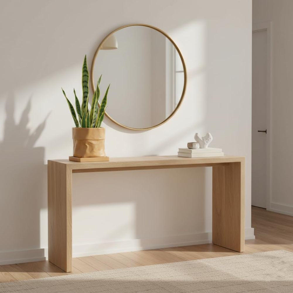 Nihow lifestyle desk kitchen display with pot, elevates indoor plant styling