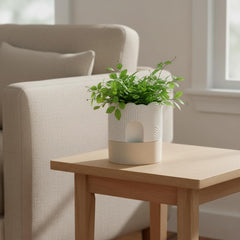 Nihow side grooves refill channel illustrating easy water top-up without spills benefit