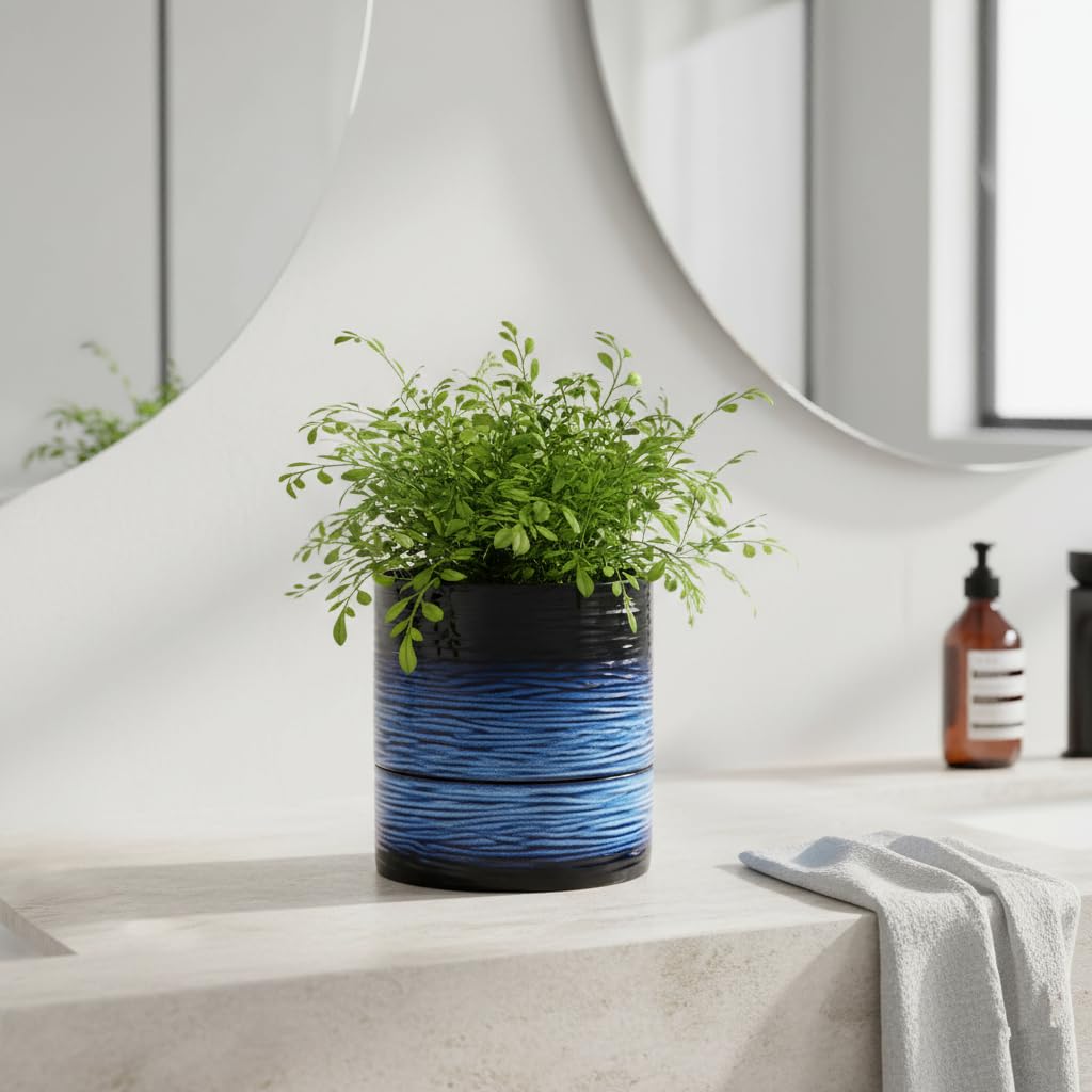 Nihow planter with succulent on windowsill offering compact decorative solution